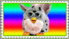 furby on rainbow background 2